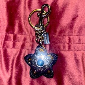 COACH Glitter Resin Wildflower Bag Charm / Keychain - NWOT F35132 Retired.